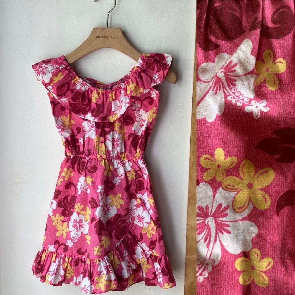 Hawaiian Royal Creations ruffled floral maxi dress muumuu size 2